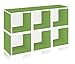 Way Basics Eco Stackable Storage Cube, Cubby Organizer (Tool-Free Assembly and Uniquely Crafted from Sustainable Non Toxic zBoard paperboard), Green