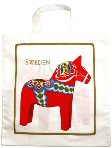 Sweden Dala Horse Handbag (White)