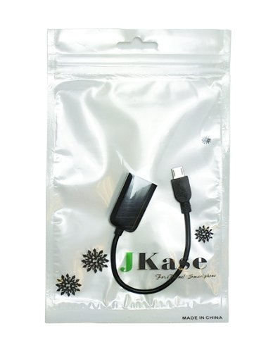 JKase Micro USB OTG Host Cable to USB 2.0 Adapter for Samsung Smart phones
