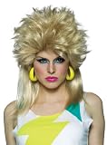 Rasta Imposta Womens 80s Spiky Blonde Mullet Punk Rock Costume Wig