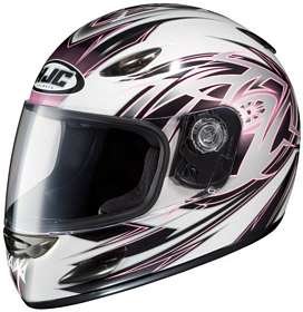 HJC Cyclone Youth Girls CS-Y Sports Bike Motorcycle Helmet - 2008 Model - Color: MC-8 White/Pink/Black, Size: Large/X-Large