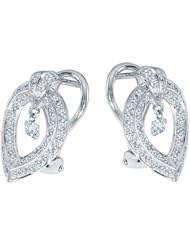 14K White Gold Diamond Dashing Diamonds Earrings