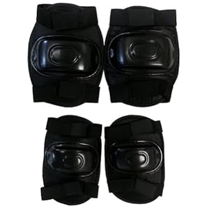 Knee and Elbow Pads Adult Protective Pad Set Skating BMX Costume Accessory New