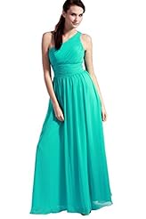 A-line Chiffon Pleated Lace Dropped   Waistline One Shoulder Bridesmaid Dress 