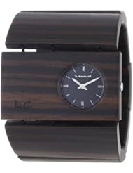 Vestal Womens RSW004 Rosewood Burnt Ebony Wood Bangle Watch