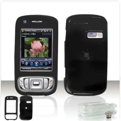 SOLID BLACK SNAP-ON COVER HARD CASE (With Optional Swivel Belt Clip) for HTC TILT 8925 / TyTN II (Kaiser)