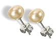 VALERO PEARLS Ohrstecker mit apricot-farbenen S��wasser-Zuchtperlen 60178820