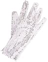 New Michael Jackson Costume White Silver Glitter Glove