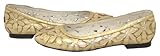 IMAGE OF Michael Kors GoGo Ballet Floral Leather Flats Bronze