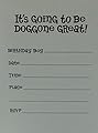 (8) Birthday Boy Puppy Dog Bone Balloon Party Fill-In Invitations Cards