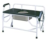 Drive Medical 11132-1 Super Heavy Duty Extra Large Drop Arm Commode Assembled