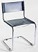 2 Black/Chrome Finish Sabrina Leather Dining Chairs By Euro Style Furniture
