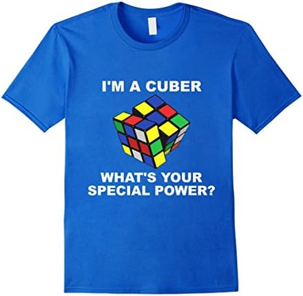 Men's Rubiks Cube T Shirt | Cuber Tee | Rubiks Cube Gifts Large Royal Blue