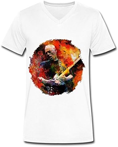 David Gilmour Live 2016 Poster V Neck T Shirt For Men White XL