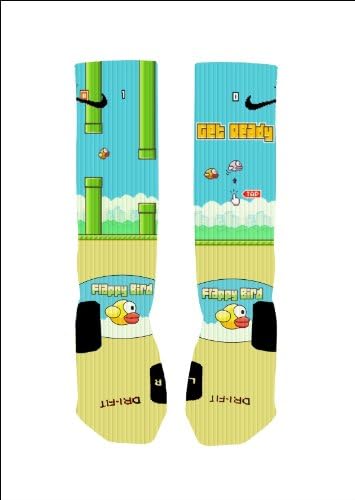 Flappy Bird Custom Nike Elite Socks