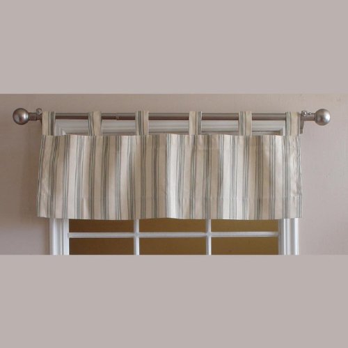 Insulated Curtains - Stripe Tab Top Valance