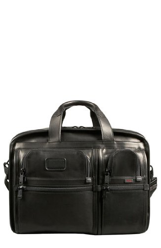 Tumi Alpha Expandable Leather Briefcase