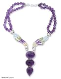Amethyst and topaz necklace, 'Exclusive' 0.8 W 18.9 L