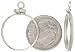 Sterling Silver Screw Top Coin Bezel, for the Dime (10 Cent Coin) 18.0 mm Coin