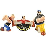Westland Giftware Popeye Magnetic Olive Oyl in the Middle Salt and Pepper Shaker Set, 4-1/4-Inch