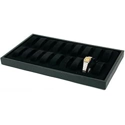 18 Slot Wrist Watch Jewelry Case Display Travel Tray
