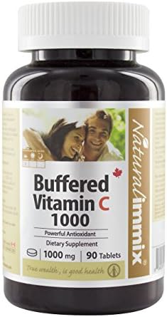 [Natural immix] BUFFERED VITAMIN C 1000mg, 90 Tablets ●MADE IN CANADA ● Immunity Booster and Powerful Antioxidant