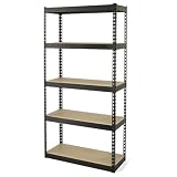 Gorilla Rack GR5-3012-5IMP 5-Shelf 30-by-12-by-60-Inch Shelving Unit, Black
