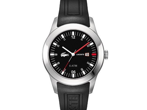 Lacoste Herren-Armbanduhr XL Analog Quarz Silikon 