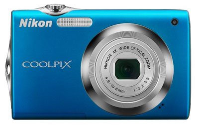Nikon Coolpix S3000 12 MP Digital Camera with 4x Optical Vibration Reduction (VR) Zoom and 2.7-Inch LCD (Blue)