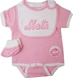 New York Mets Girls Newborn One-Piece Bib and Bootie Set