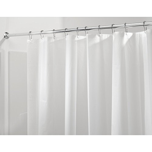 InterDesign Mildew-Free PEVA 3 Gauge Shower Liner, X-Wide 108 x 72, Frost