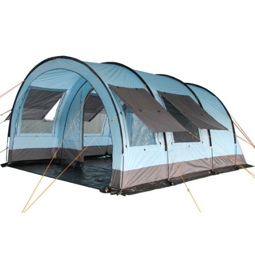 Variables Tunnelzelt, für 4 Personen, hellblau/grau 5000mm Wassersäule