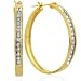10K Yellow Gold Diamond Hoop Earrings