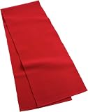 Mahogany Solid-Color 100-Percent Cotton Ribbed Table Runner, 13-Inch by 72-Inch, Red