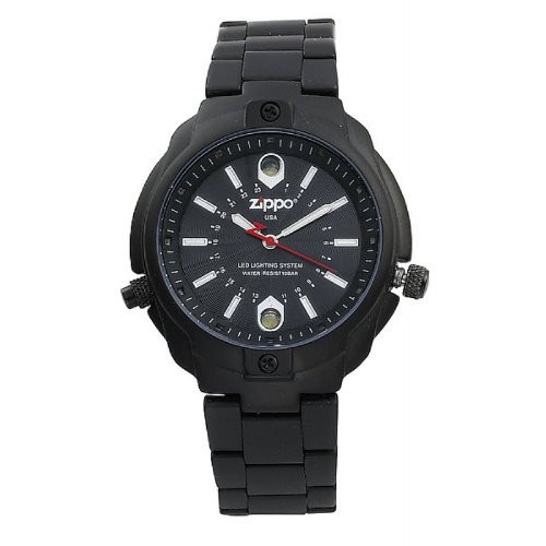 Zippo Watch, Modell GTX-2, mit LED-Leuchten, Stahlband WEEE-Reg.-Nr. DE66709442