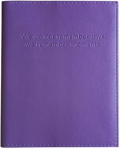 Purple Embossed Memories Leather Brag Book