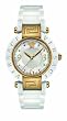 Versace Women's 92QCP1D497 S001 Reve Ceramic Bezel Gold Ion-Plating White Rubber Watch by Versace