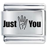 Just 4 You Hand Italian Charms Bracelet Link