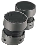 iHome Rechargeable Mini Speakers (Black & Grey)
