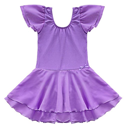 TIAOBU Girls Ballet Tutu Dance Costume Dress Kids Gymnastics Leotard Skirt