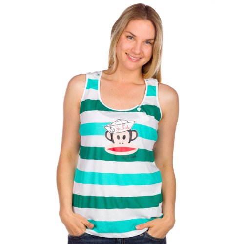 Paul Frank Damen Tanktop Sailor Striped Button, columbia, S, 06-21AW64002 Preisvergleich