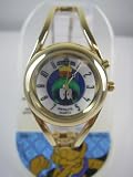 Gold Looney Tunes Marvin the Martian Watch with Backlight - Marvin the Martian Jewelry Cuff Watch