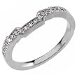 14K White Gold Ladies Diamond Wedding Band