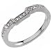 14K White Gold Ladies Diamond Wedding Band