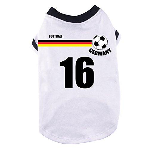 Doggy Dolly WC017 Hunde EM – Trikot, Größe: XXS, schwarz/weiß