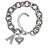Antiqued Reptile Print Open Heart 