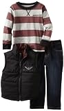Calvin Klein Boys 2-7 Stripe Long Sleeve Tee with Jean Set