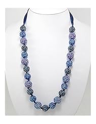Blue Ribbon Plastic Necklace