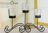 41FyUe5PvSL. SL160  Scroll Metal Votive 3 Piece Candle Holder Table Top