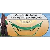 High-Grade Foldable Hammock (Green) Folding Hammock with Carrying Bag